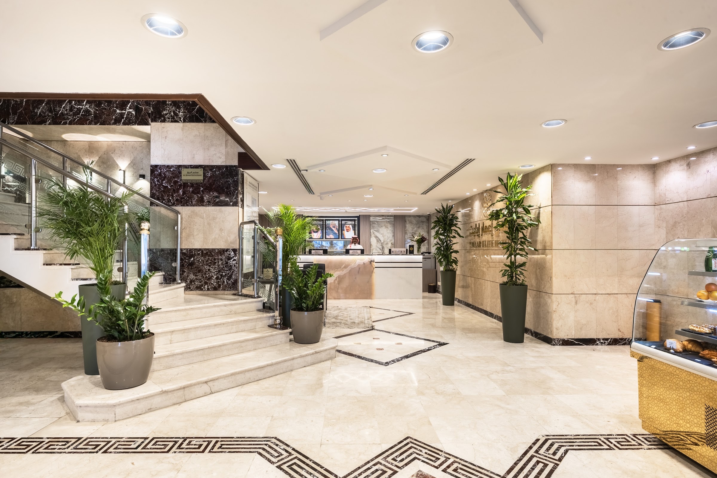 The hotel's entrance