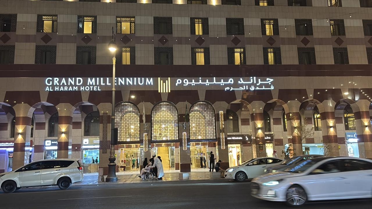 The hotel's entrance
