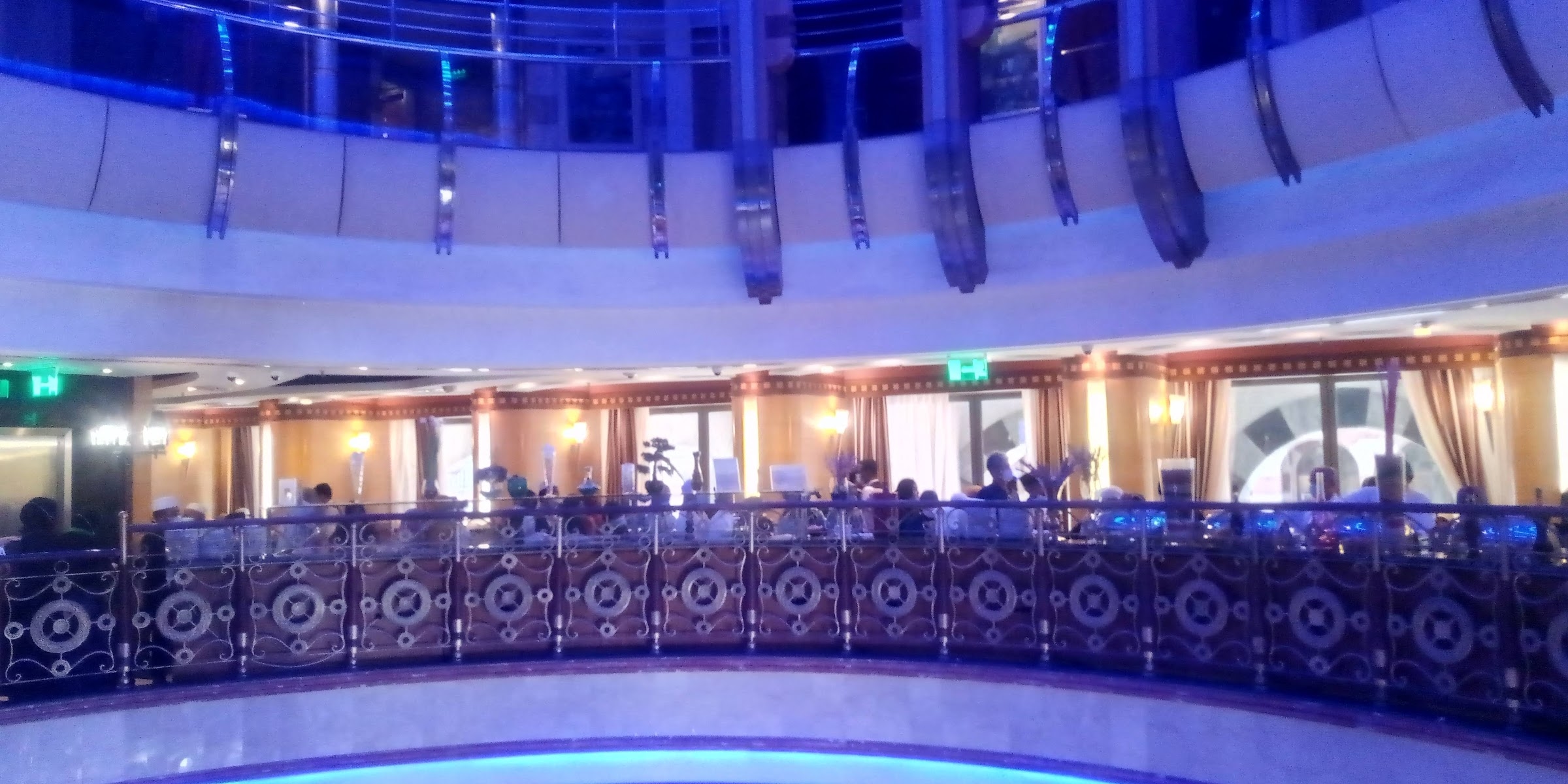 The round atrium at the heart of the hotel