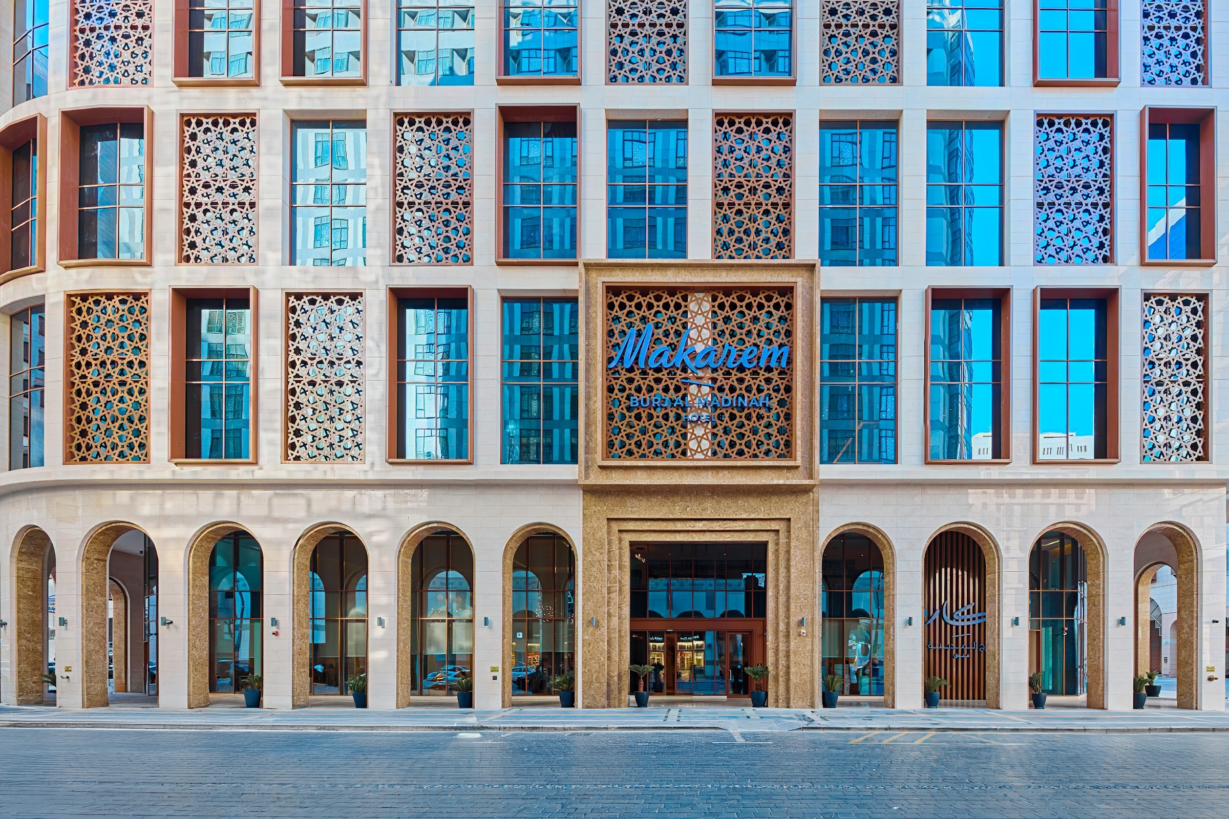 The hotel's entrance