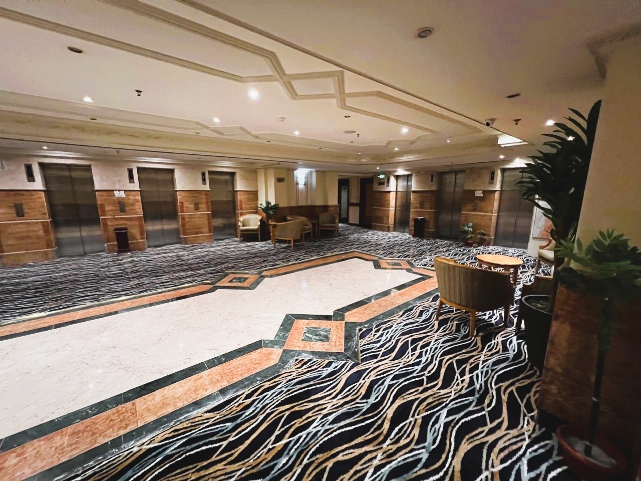 The hotel's lobby