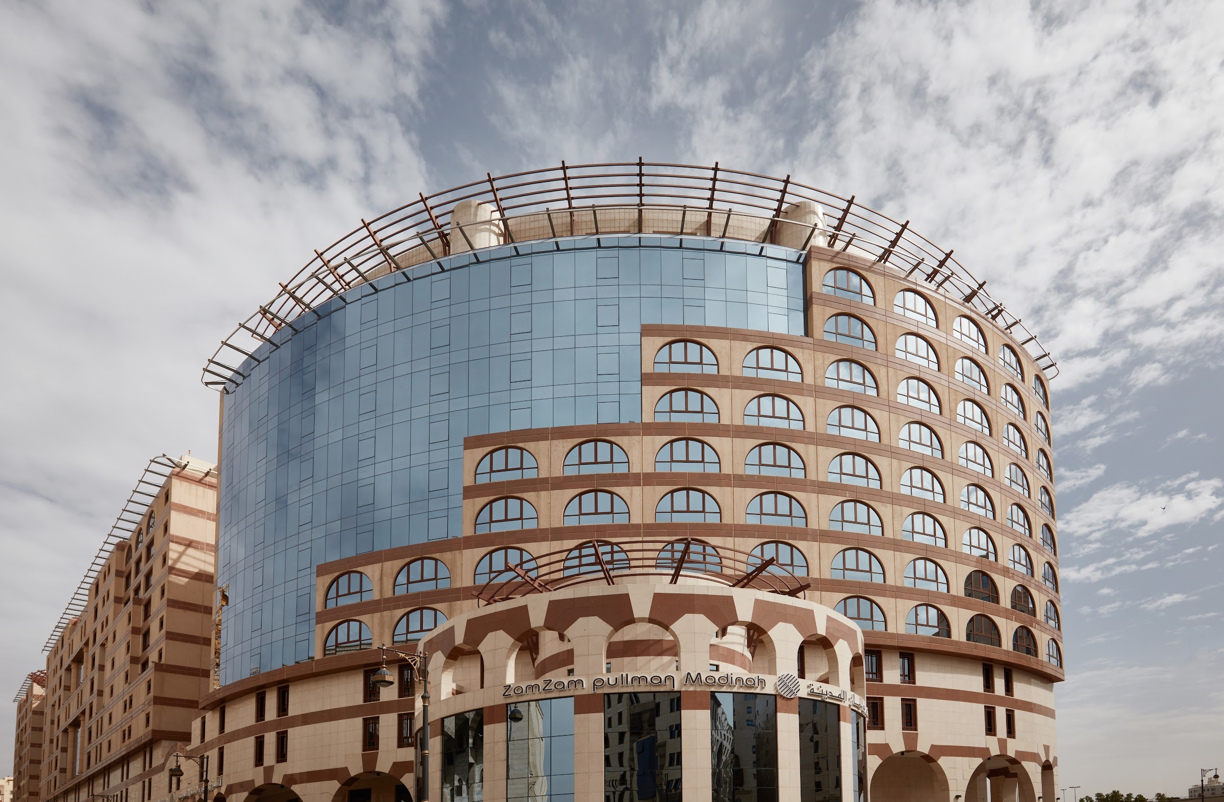 The hotel's front