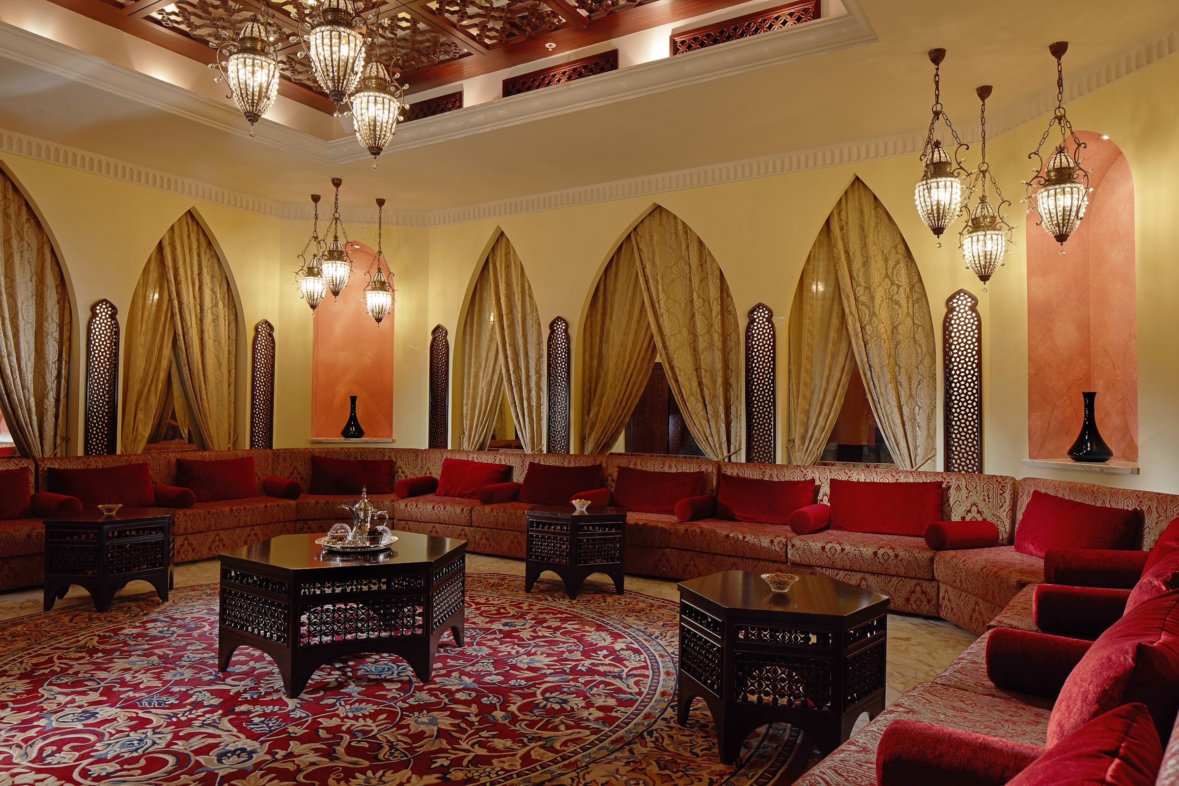 An Arabian majlis lounge in the hotel