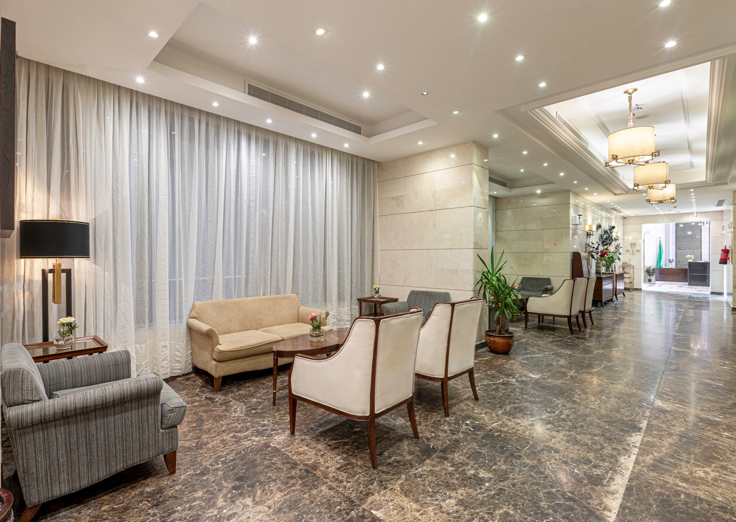 The hotel's lobby