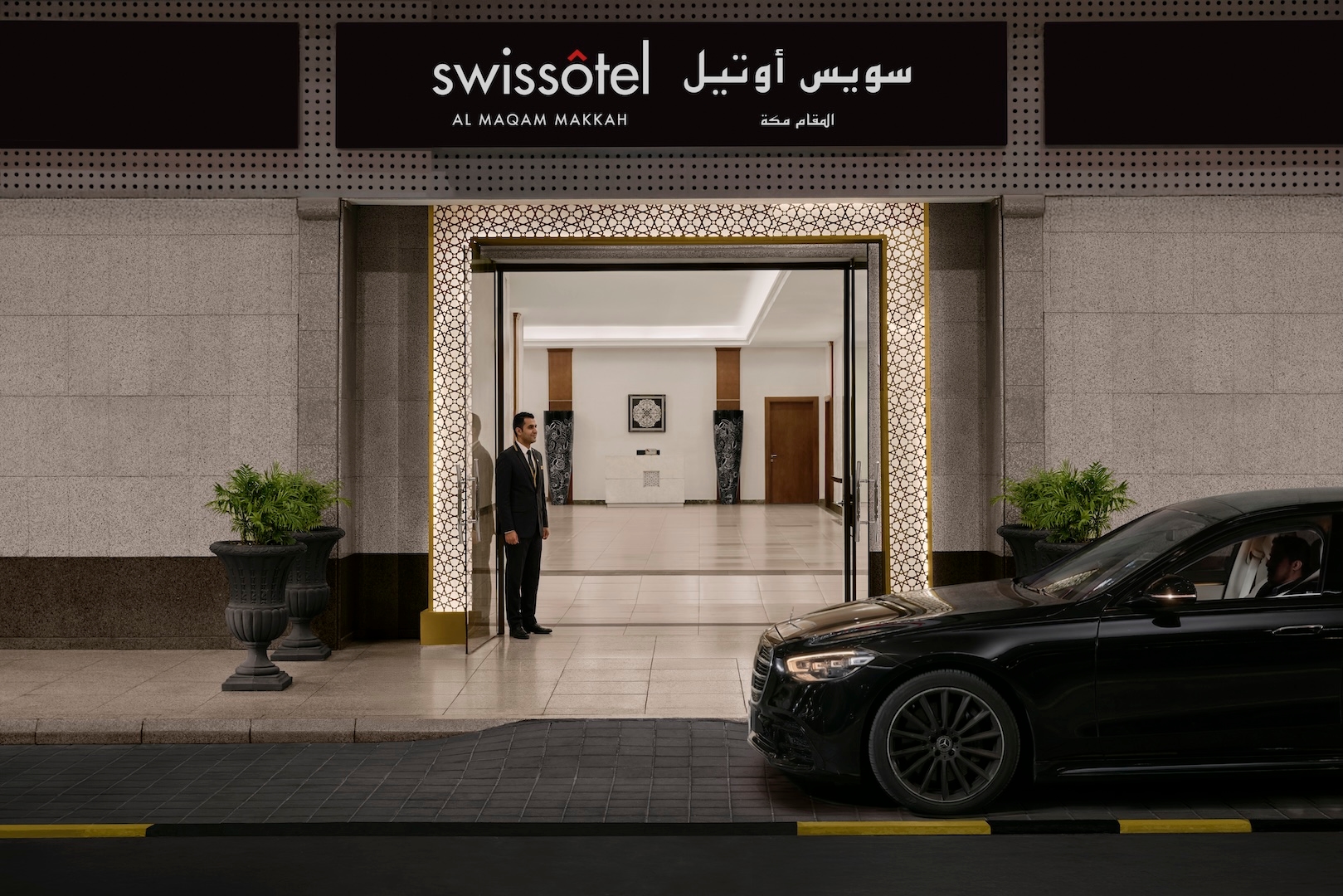 The hotel's entrance