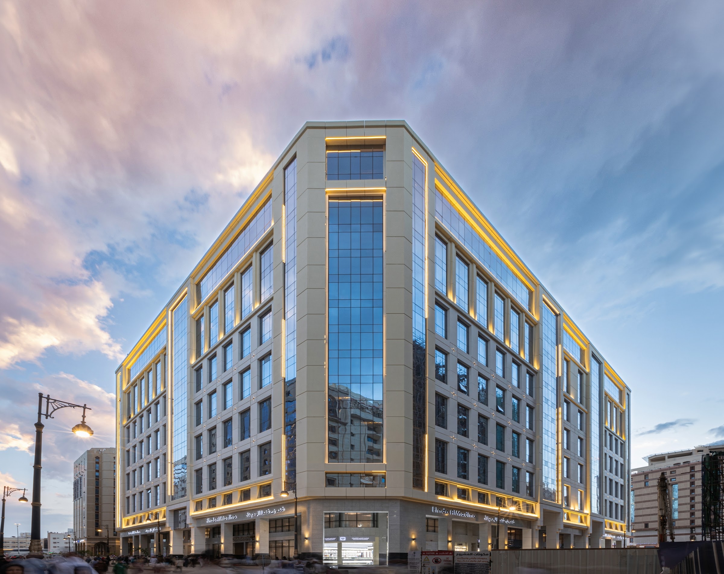 The hotel's front
