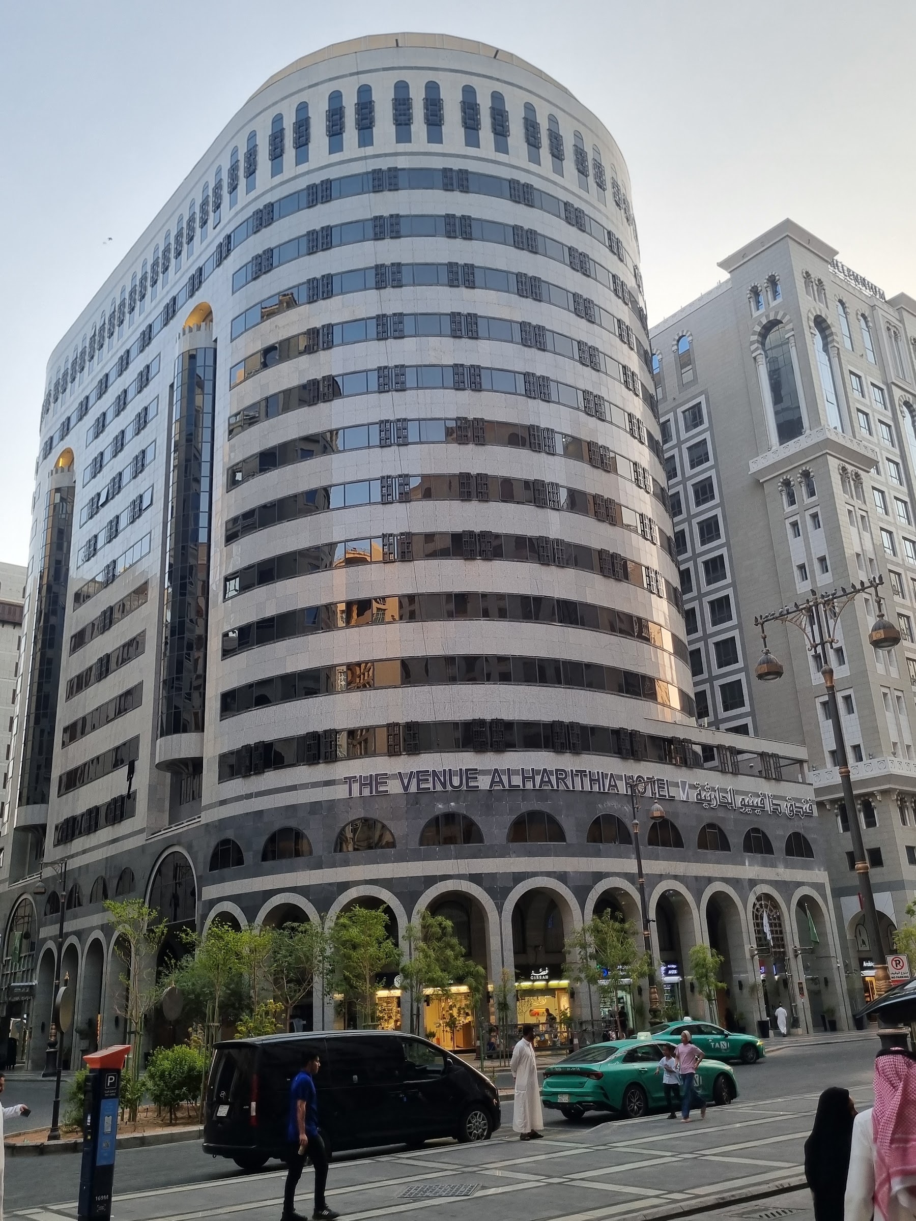 The hotel's front