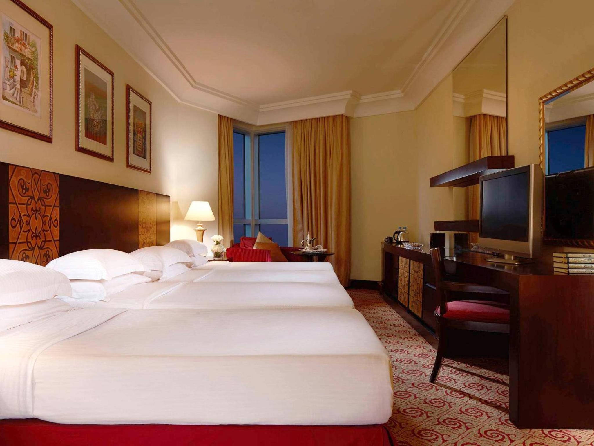 A room with four beds