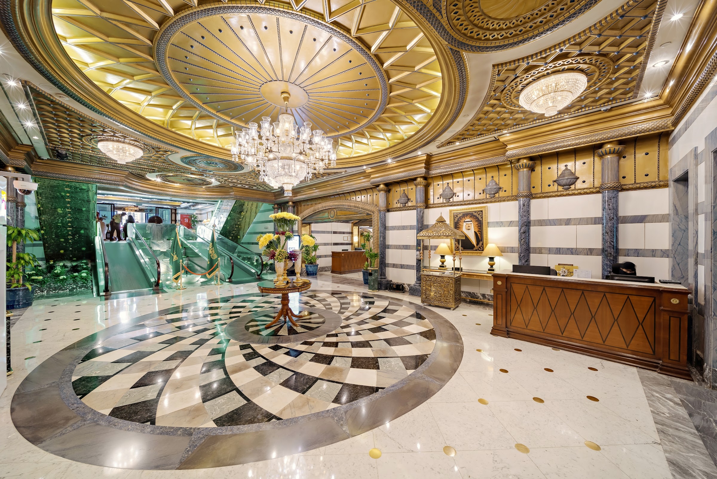 The hotel's lobby