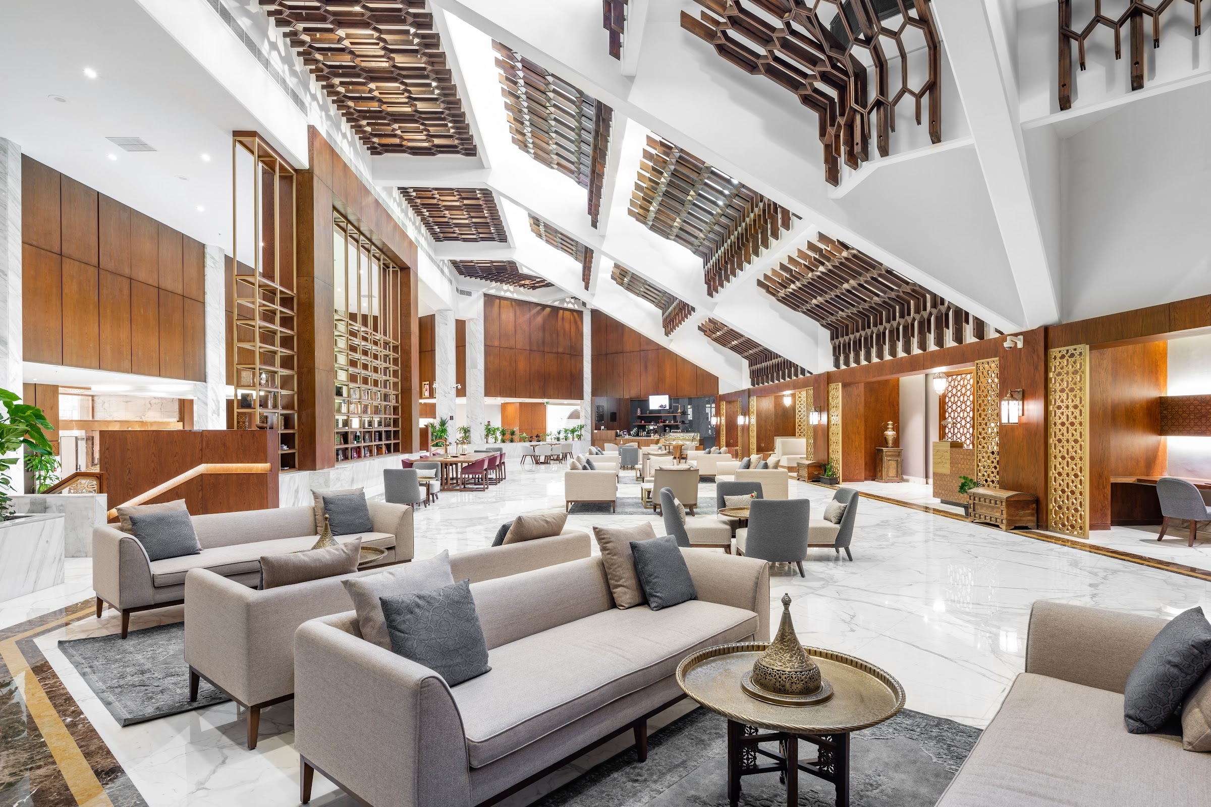 The hotel's lobby